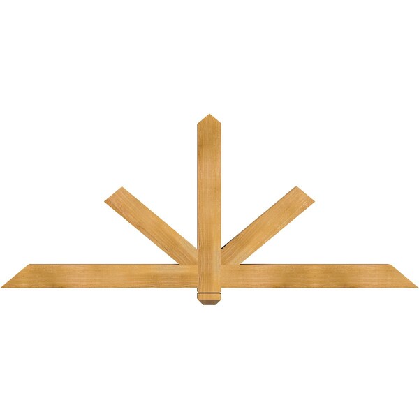 Ekena Millwork Kennewick Rough Sawn Timber Gable Bracket, Western Red Cedar, 72"W x 30"H x 4"D x 4"F, 10/12 Pitch GBW072X30X0404KEN00RWR - main